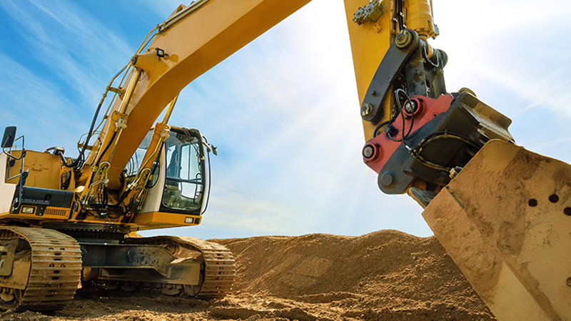 Mobile hydraulics on construction equipment for which System Seals provides.