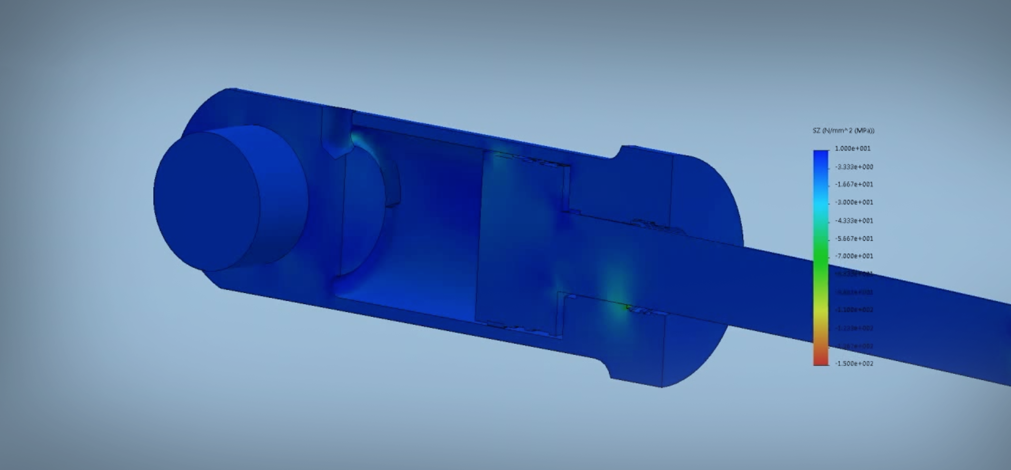 A cylinder cross-section revealing important factors, and how our optimization process can help reduce stressors.